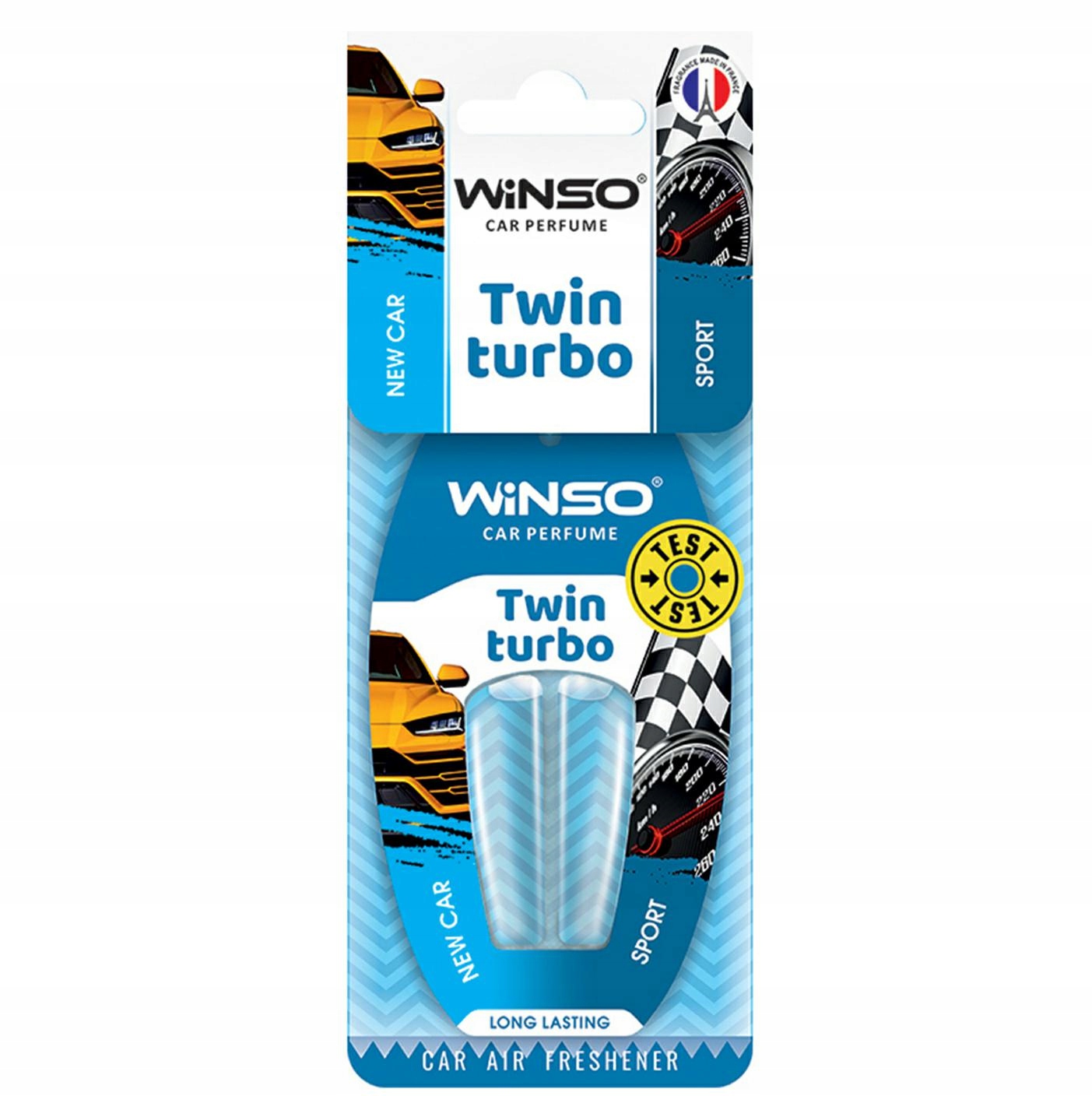winso twin turbo new car-sport autoparfum - twin turbo new car-sport - new car-sport - winso geur voor in de auto - autogeur - 