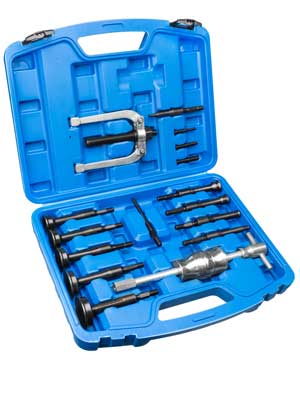 binnenlager trekker set - poelietrekker 16 delig - kogellagertrekker - lagertrekker - wiellager trekset