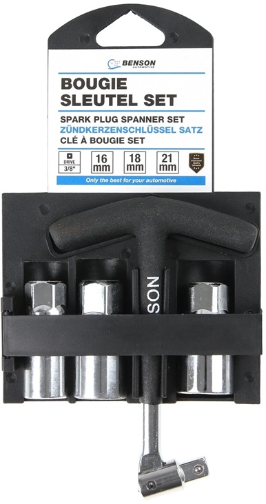 16 -&nbsp;18 - en 21mm bougiesleutel set 4 delig - bougiedoppen - bougie dop set - glowplug socket set