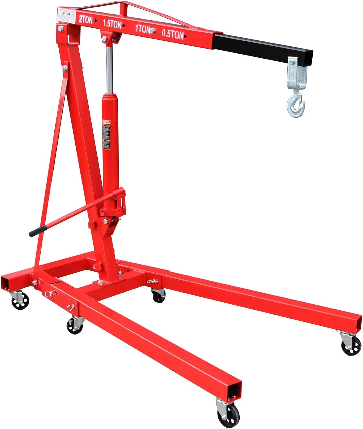 2 Ton ( 2000 kg) werkplaatskraan - motorkraan -&nbsp;motortakel - motorblokkraan - werkkraan opvouwbaar