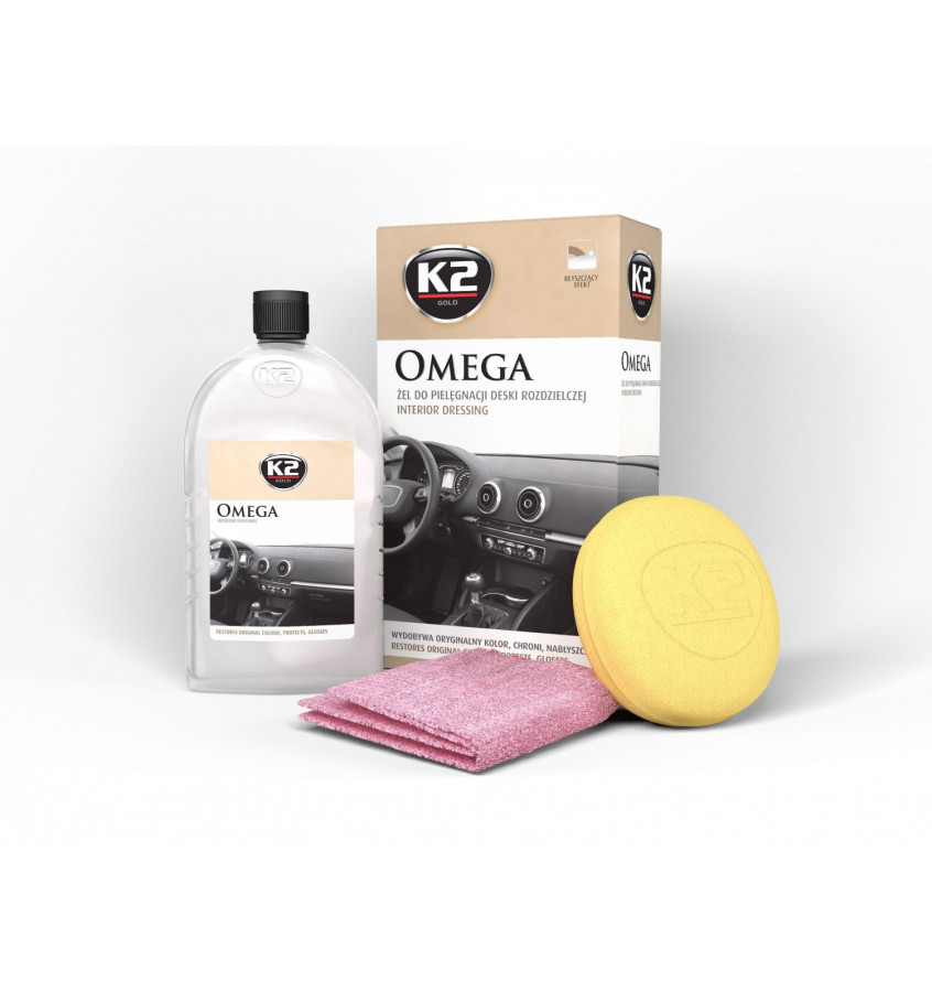 k2 omega interieurreiniger 500ml - interieurverzorging - herstelt originele kleur en beschermt - interior detailer