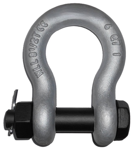 3.25 Ton 19mm harpsluiting met moerbout en splitpen - zwaar uitgevoerde harp sluiting - hijsoog gekeurd