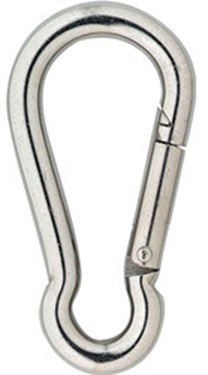 7 mm x 70 mm karabijnhaak - musketonhaak - carabiner - werkhaak - karabijn haak - veiligheidshaak - festonhaak