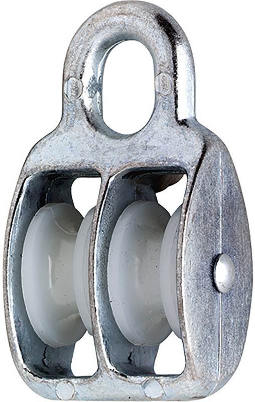 7 mm diameter kabel 230&nbsp;kg belasting katrol dubbel wiel nylon - Kabelkrol - draadkabelblok - hangkatrol - geleide wiel&#