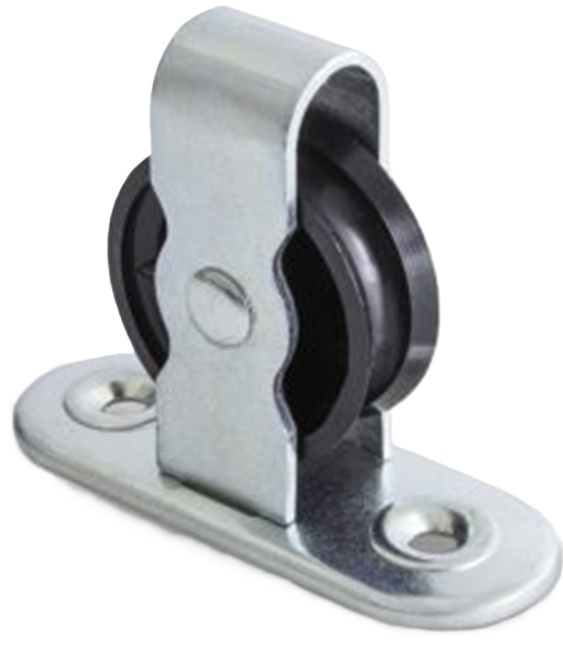 50 mm 3.5mm diameter kabel dwarskatrol -&nbsp;katrol met voetplaat - trekkatrol - touwkatrol - staalkabelkatrol - lierkatrol 