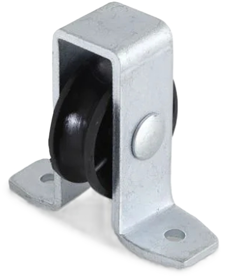 6 mm diameter kabel 25 mm staande katrol -&nbsp;katrol met voetplaat - hijskatrol - geleidekatrol - open behuizing katrollen