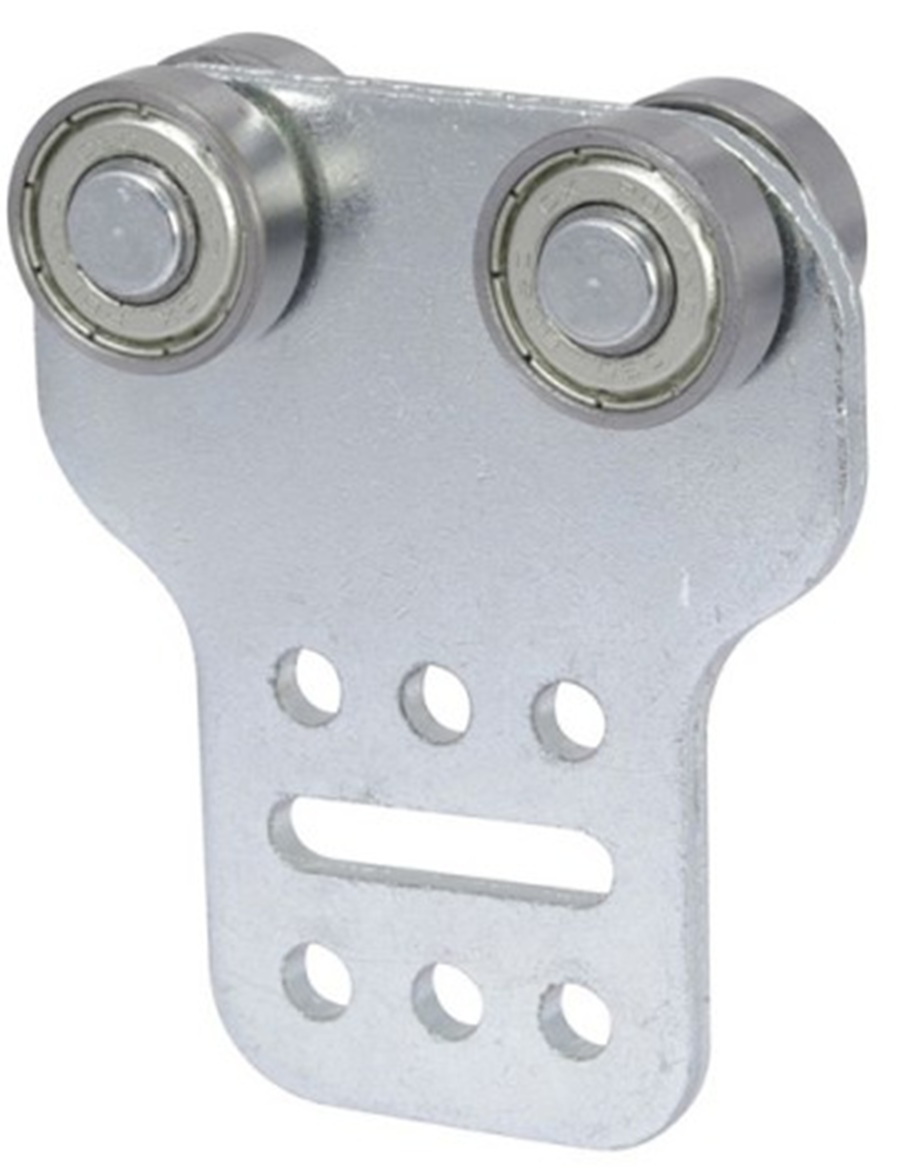 19 mm rail katrol met dubbele gelagerde wielen&nbsp;- schuifzeil hang katrol - deur katrol - opleggerschuifrol - zeilrollen -