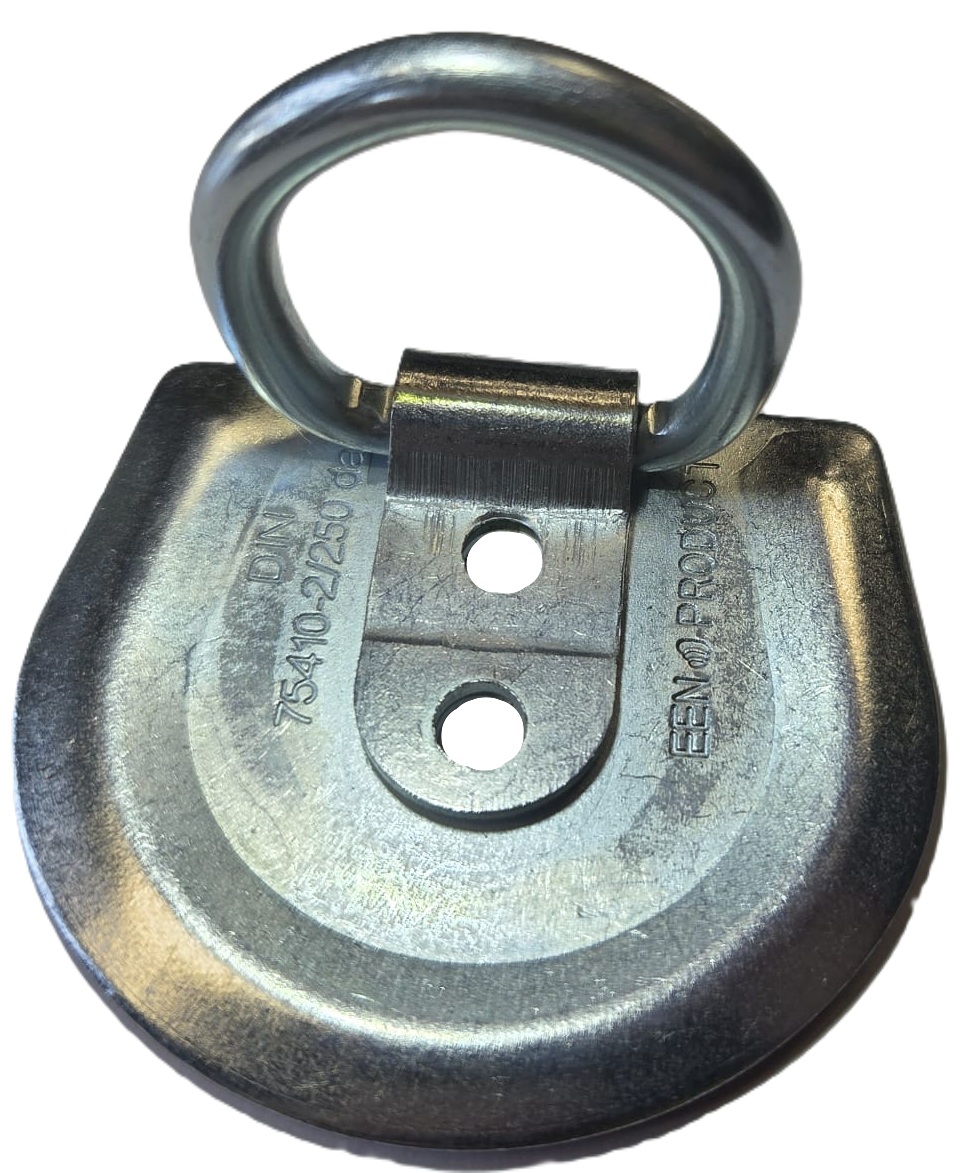 71 x 62 mm halfronde vloeranker - aanhangeroog - sjoroog - bindoog - vastzetoog - aanhanger beugel - vloerring 