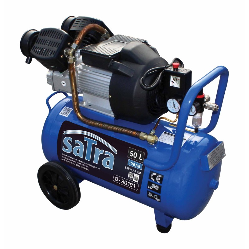 50 liter compressor - 220 volt luchtcompressor - pneumatische compressor - persluchtcompressor - satra