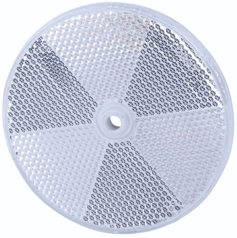 reflector wit 85 mm rond met boutgat 