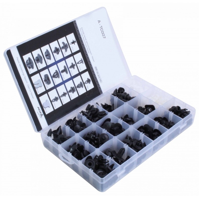 nissan autoclips assortiment 408&nbsp;delig - drukclips&nbsp;- deurpaneel clips - interieurclips - autoclips asta
