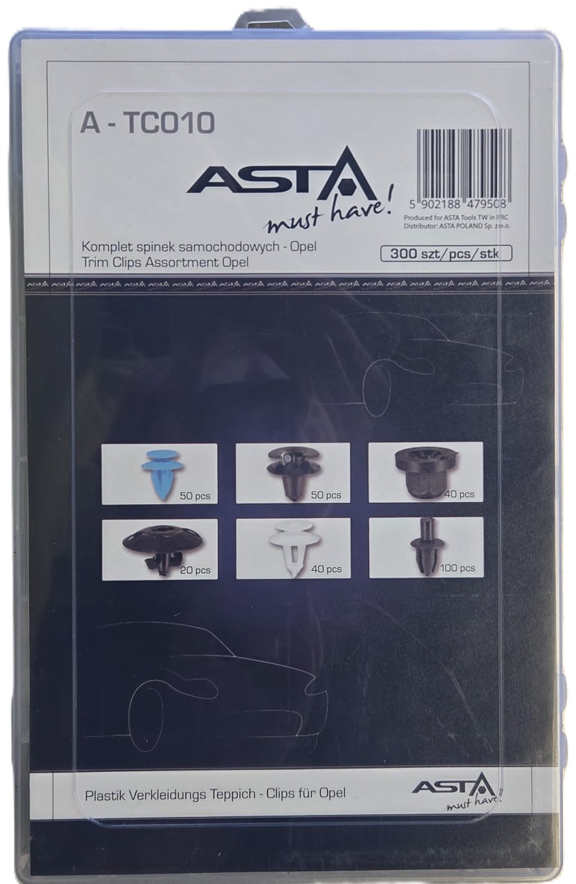 opel interieur clip set 300 delig - autoclips 300 dlg - interieurclips - kunstof bekledingclips - bevestigingsklemmen