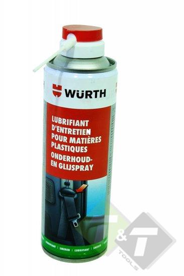 wurth onderhoud en glijspray, onderhoudsspray, glijspray, onderheid en glijspray, spray