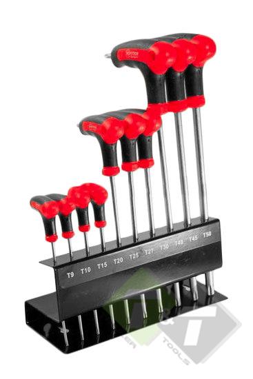 torx sleutel set, T9, T10, T15, T20, T25, T27, T30, T40, T45 en T50 t20 torx sleutelset, torxset, torx sleutels, sleutels torx,