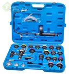 Radiatortester - Vacuumtester - Koeltester - 27 delig met 16 adapters Radiatortester - Vacuumtester - Koeltester - 27 delig met 16 adapters