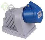 Wandcontactdoos, 3-Pen, 230 Volt, 16 Ampere, CE keuring, Fluxon Wandcontactdoos, 3-Pen, 230 Volt, 16 Ampere, CE keuring, Fluxon