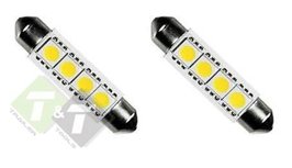 Interieur verlichting Wit, 4 LED, Buislamp Led, 9x42 mm, Ledlamp 12 volt, 2 Stuks Interieur verlichting Wit, 4 LED, Buislamp Led, 9x42 mm, Ledlamp 12 volt, 2 Stuks