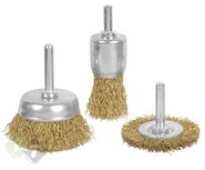 Staalborstel set, 3 delig, Boormachine borstel set Staalborstel set, 3 delig, Boormachine borstel set