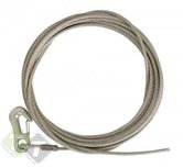 Lierkabel 8.5 mtr x 4 mm, Staalkabel, Max capaciteit 500 kg Lierkabel 8.5 mtr x 4 mm, Staalkabel, Max capaciteit 500 kg