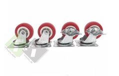 2x Zwenkwiel en 2x Zwenkwiel met rem, 50 mm, 35KG per wiel 2x Zwenkwiel en 2x Zwenkwiel met rem, 50 mm, 35KG per wiel