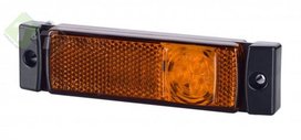 Zijmarkeringslamp, Contourlamp oranje, LED, Langwerpig plat, 12 tot 24 Volt Zijmarkeringslamp, Contourlamp oranje, LED, Langwerpig plat, 12 tot 24 Volt