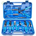 Flexibele slangklem tang set, 7 delig, slangklemmen, slang klem van 18 tot 54mm Flexibele slangklem tang set, 7 delig, slangklemmen, slang klem van 18 tot 54mm