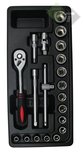 Doppendoos, 3/8 duims aansluiting, 20 delig, Doppenset, Benson Doppendoos, 3/8 duims aansluiting, 20 delig, Doppenset, Benson