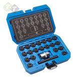 VAG (de)montageset wielbouten, 22 dlg, Wielmoer slot sleutel set VAG (de)montageset wielbouten, 22 dlg, Wielmoer slot sleutel set