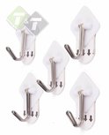 Zelfklevende haken set, 800 gram, Ophanghaak, 5 delig, Benson Zelfklevende haken set, 800 gram, Ophanghaak, 5 delig, Benson