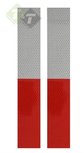 Rood/Wit reflecterend tape, Aanhangertape 30 x 5 cm, 2 stuks Rood/Wit reflecterend tape, Aanhangertape 30 x 5 cm, 2 stuks