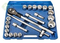Doppendoos - 3/4 duims - 22 delig - Ratel set - 6 kant Doppendoos - 3/4 duims - 22 delig - Ratel set - 6 kant