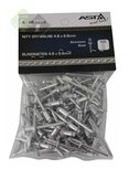 Popnagel set - 100 delig - Popnagels 4.8x9.6mm - Aluminium - ASTA Popnagel set - 100 delig - Popnagels 4.8x9.6mm - Aluminium - ASTA