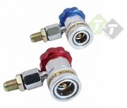 Airco snelkoppeling - Airco Vul Connectors - Rood en Blauw - SATRA Airco snelkoppeling - Airco Vul Connectors - Rood en Blauw - SATRA