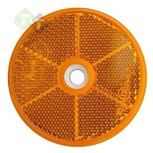Oranje reflector - Ronde reflector - 85mm - E20 keurmerk Oranje reflector - Ronde reflector - 85mm - E20 keurmerk
