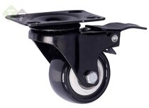 Zwenkwiel met rem PU - 50x25 mm - Zwenk wiel - 45KG - Mammuth Zwenkwiel met rem PU - 50x25 mm - Zwenk wiel - 45KG - Mammuth