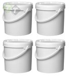 4x Emmer strooizout - 7.5KG - Ontdooi zout - Wegenzout - Strooigoed 4x Emmer strooizout - 7.5KG - Ontdooi zout - Wegenzout - Strooigoed
