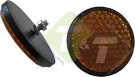 Reflector Oranje rond, 60mm, E3 keurmerk, montage via Boutverbinding Reflector Oranje rond, 60mm, E3 keurmerk, montage via Boutverbinding