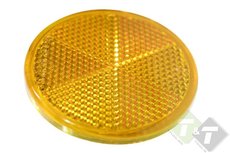 Reflector Oranje rond, 60mm, E20 keurmerk, montage via plakken Reflector Oranje rond, 60mm, E20 keurmerk, montage via plakken