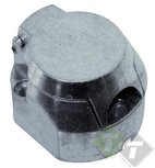 Stekkerdoos metaal, 7 polig, Stekker doos met rubber inlay Stekkerdoos metaal, 7 polig, Stekker doos met rubber inlay