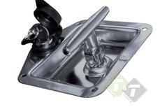 Kofferslot, Inbouw eenpuntslot, Slot, RVS, rubber afdekring, inc. 2 sleutels Kofferslot, Inbouw eenpuntslot, Slot, RVS, rubber afdekring, inc. 2 sleutels