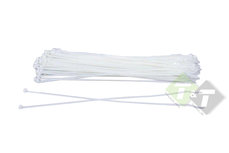 Kabelbinders Wit, tiewraps, bundelbandjes 4.8mm x 370mm, 100 delig, schroefbaar Kabelbinders Wit, tiewraps, bundelbandjes 4.8mm x 370mm, 100 delig, schroefbaar