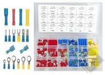 Kabelschoenen assortiment, 150 delig, Rood, Blauw, Geel, amp stekker Kabelschoenen assortiment, 150 delig, Rood, Blauw, Geel, amp stekker