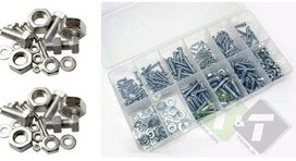 Bout en moer assortiment, 347 delig, verschillende maten Bout en moer assortiment, 347 delig, verschillende maten