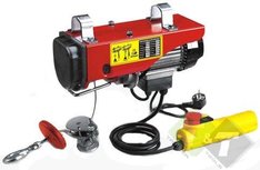 Elektrische lier, capaciteit 125kg/250kg, hefhoogte 5.5M/11M, 530 Watt Elektrische lier, capaciteit 125kg/250kg, hefhoogte 5.5M/11M, 530 Watt
