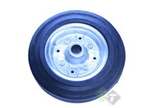 Wiel met stalen velg voor neuswiel, 20mm asdiameter, 200mm diameter, 60mm asgat breedte Wiel met stalen velg voor neuswiel, 20mm asdiameter, 200mm diameter, 60mm asgat breedte