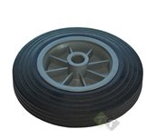 Wiel met kunststof velg voor neuswiel, 20mm asdiameter, 200mm diameter, 55mm asgat breedte Wiel met kunststof velg voor neuswiel, 20mm asdiameter, 200mm diameter, 55mm asgat breedte