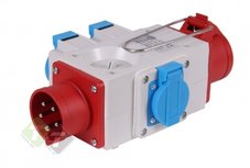 Verdeeldoos, Krachtstroom verdeler, PCE CEE 380 Volt / 220 Volt, 16 Ampere Verdeeldoos, Krachtstroom verdeler, PCE CEE 380 Volt / 220 Volt, 16 Ampere
