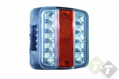 Led achterlicht vierkant, 14 LEDs, afmeting van 10cm x 10cm, 12 Volt ... Led achterlicht vierkant, 14 LEDs, afmeting van 10cm x 10cm, 12 Volt ...