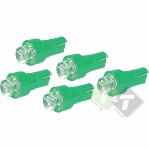Instrumenten verlichting, LED, Groen, 12 Volt, 1.2 Watt, T5, 5 stuks ... Instrumenten verlichting, LED, Groen, 12 Volt, 1.2 Watt, T5, 5 stuks ...